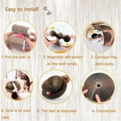 Tiragraffi Per Gatti Con Palla Giocattolo, Tiragraffi Per Gatti Con Organo Magico, Tiragraffi Pieghevole Magico, Tiragraffi Con Erba Gatta, Tiragraffi In Cartone -Cibi per gatti Italia 97874977 3