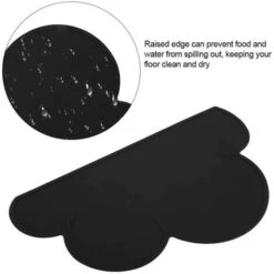 Tappetino Per Cibo Per Gatti Ciotola Per Alimenti Per Animali Tappetino Per Cani Cucciolo Di Gatto Cuscino Per Tovaglietta Per Acqua In Silicone (nero) -Cibi per gatti Italia 97875108 4