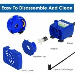 Pompa Per Acqua Per Gatti, Fontanella, Pompa Automatica Per Animali Domestici, Fontana Sommersa Super Silenziosa Di Ricambio Con Luce A LED - CC Con Luce Con Spegnimento Per Mancanza D'acqua (un Pezzo -Cibi per gatti Italia 97876070 3