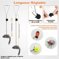 Giocattoli Interattivi Per Gatti Con Mouse Appesi Alla Porta, Giochi Per Gattini Da Interno, Giochi Per Gatti Per Esercizi Di Gatti, Giocattoli Di Peluche -Cibi per gatti Italia 97887997 3