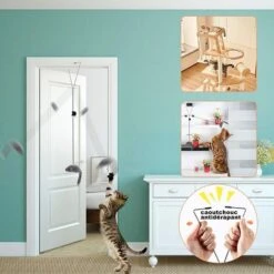 Giocattoli Interattivi Per Gatti Con Mouse Appesi Alla Porta, Giochi Per Gattini Da Interno, Giochi Per Gatti Per Esercizi Di Gatti, Giocattoli Di Peluche -Cibi per gatti Italia 97887997 4