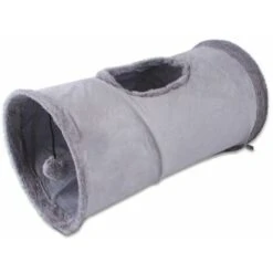 Tunnel Pieghevole Per Gatti, Tunnel Per Animali Domestici, Giocattolo Per Gatti, Cani, Animali Domestici, Grigio Scuro - Grigio Scuro