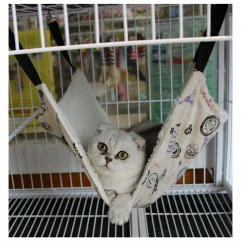 Amaca Gabbia Amaca Per Gatti Letto Sospeso Per Gatti, Furetti, Ratti, Conigli, Cani Di Piccola Taglia O Altri Animali Domestici S 27 27 (Leopardo) 7 Amaca Gabbia Amaca Per Gatti Letto Sospeso Per Gatti, Furetti, Ratti, Conigli, Cani Di Piccola Taglia O Altri Animali Domestici S 27 27 (Leopardo) - immagine 5