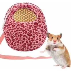 Borsa Da Viaggio Per Mouse In Rete Traspirante E Peluche (Pink Leopard M), Kueatily