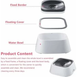 Ciotola Dell'acqua Per Animali Domestici Ciotola Dell'acqua Per Cani Lenta 1,5 L Anti Trabocco Anti Spruzzi Dispenser Per L'acqua Dell'animale Domestico Ciotola Per Alimentazione Degli Animali -Cibi per gatti Italia 98702354 4