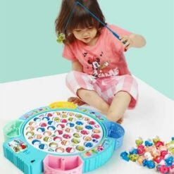 Regali Di Giochi Da Tavolo Per Giochi Di Pesca, Giochi Di Abilità Motorie, Con 4 Canne Da Pesca Per Bambini E Pesci Multicolori, Regali Per Bambini