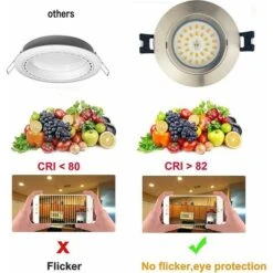 Faretto Da Incasso A LED Slimline Dimmerabile IP44, Faretto Da Incasso Per Bagno 6 5W AC 230V Bianco Caldo 3000K 400LM Lampada Illuminazione Per Bagno Soggiorno Cucina Corridoio Galleria Negozio 9 Faretto Da Incasso A LED Slimline Dimmerabile IP44, Faretto Da Incasso Per Bagno 6 5W AC 230V Bianco Caldo 3000K 400LM Lampada Illuminazione Per Bagno Soggiorno Cucina Corridoio Galleria Negozio -Cibi per gatti Italia 99549133 3