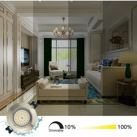 Faretto Da Incasso A LED Slimline Dimmerabile IP44, Faretto Da Incasso Per Bagno 6 5W AC 230V Bianco Caldo 3000K 400LM Lampada Illuminazione Per Bagno Soggiorno Cucina Corridoio Galleria Negozio 6 Faretto Da Incasso A LED Slimline Dimmerabile IP44, Faretto Da Incasso Per Bagno 6 5W AC 230V Bianco Caldo 3000K 400LM Lampada Illuminazione Per Bagno Soggiorno Cucina Corridoio Galleria Negozio - immagine 4