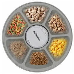 Mangiatoia Automatica Per Animali Domestici Per Gatti, Cani, Conigli E Piccoli Animali, 6 Vassoi Pasto, Cibo Secco E Umido Con Display LCD, Timer Digitale Programmabile, Controllo -Cibi per gatti Italia 99778975 3