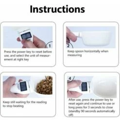 Cucchiaio Dosatore Per Cani Con Display LCD Adatto Per Crocchette Per Cani, Gatti, Conigli E Uccelli -Cibi per gatti Italia 99779306 4