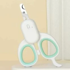 Tagliaunghie Per Gatti, Tagliaunghie Professionale Multifunzione Per Cuccioli E Piccoli Animali, Forbici In Acciaio Inox, Dotate Di Luce LED Ad Alta Luminosità E Luce UV (Verde)