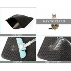 Tappetino Per Lettiera Per Gatti, Tappetino Pieghevole A Doppio Strato Impermeabile A Nido D'ape Per La Protezione Del Pavimento Della Mangiatoia Per Gatti E Tappetino Facile Da Pulire (40 50 Cm) 8 Tappetino Per Lettiera Per Gatti, Tappetino Pieghevole A Doppio Strato Impermeabile A Nido D'ape Per La Protezione Del Pavimento Della Mangiatoia Per Gatti E Tappetino Facile Da Pulire (40 50 Cm) -Cibi per gatti Italia 99856130 3